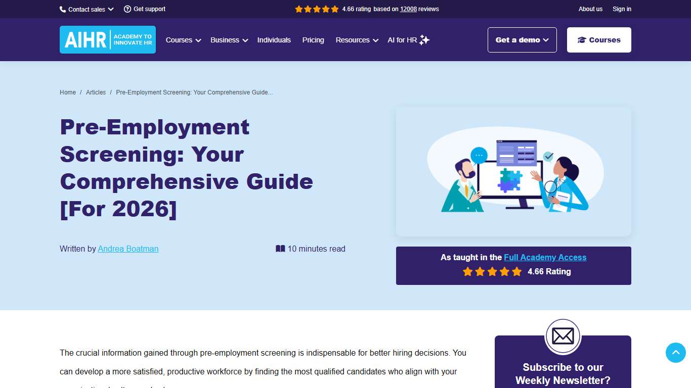Pre-Employment Screening: Your Comprehensive Guide [For 2026] - AIHR